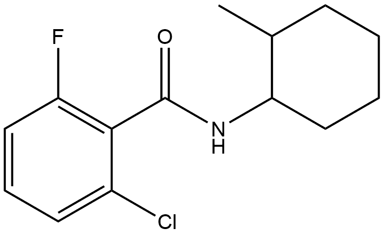 2-Chloro-6-fluoro-N-(2-methylcyclohexyl)benzamide 结构式