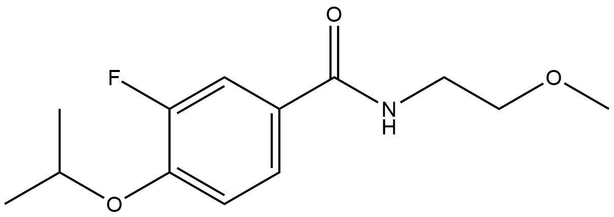 3-Fluoro-N-(2-methoxyethyl)-4-(1-methylethoxy)benzamide 结构式