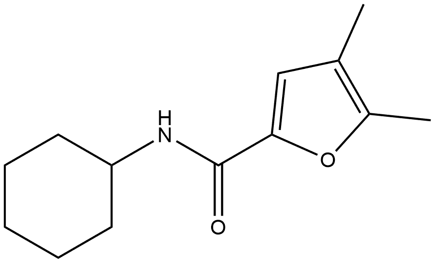 N-Cyclohexyl-4,5-dimethyl-2-furancarboxamide 结构式