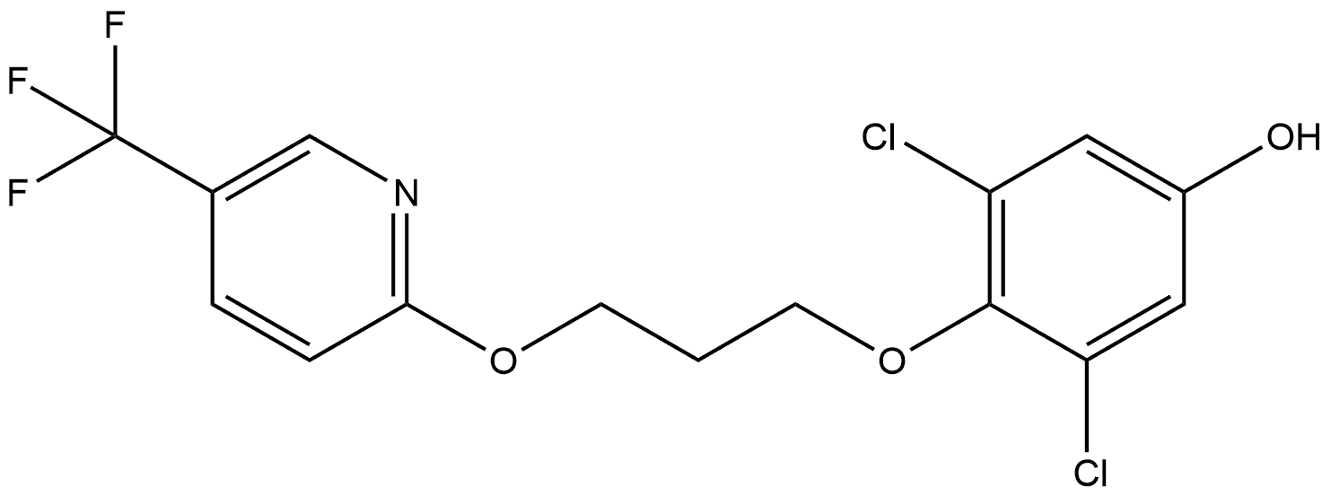 3,5-DICHLORO-4-(3-((5-(TRIFLUOROMETHYL)PYRIDIN-2-YL)OXY)PROPOXY)PHENOL 结构式