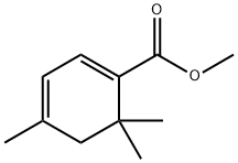 1,3-Cyclohexadiene-1-carboxylic acid, 4,6,6-trimethyl-, methyl ester 结构式
