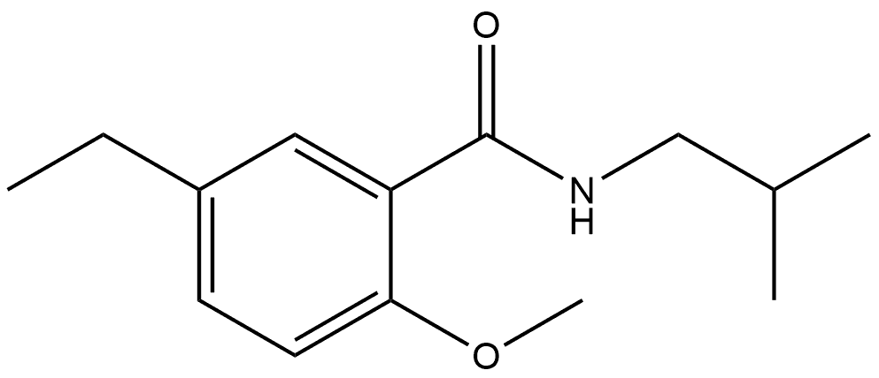 5-Ethyl-2-methoxy-N-(2-methylpropyl)benzamide 结构式