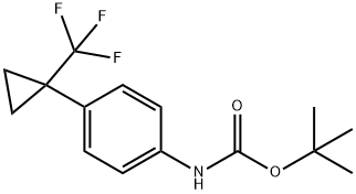 Carbamic acid, N-[4-[1-(trifluoromethyl)cyclopropyl]phenyl]-, 1,1-dimethylethyl ester 结构式