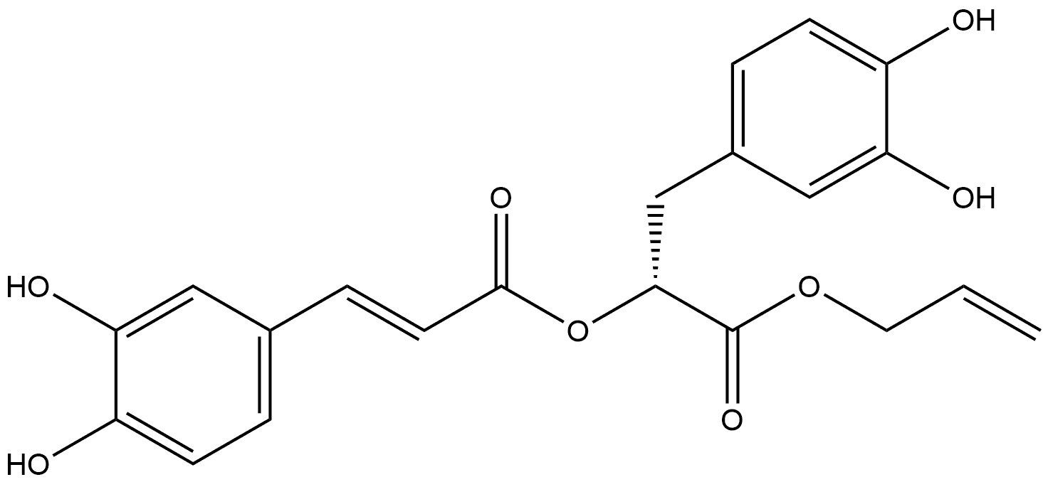 Benzenepropanoic acid, α-[[3-(3,4-dihydroxyphenyl)-1-oxo-2-propenyl]oxy]-3,4-dihydroxy-, 2-propenyl ester, [R-(E)]- (9CI) 结构式