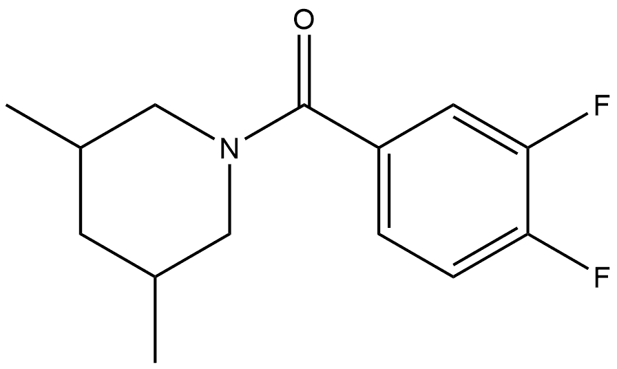 (3,4-Difluorophenyl)(3,5-dimethyl-1-piperidinyl)methanone 结构式