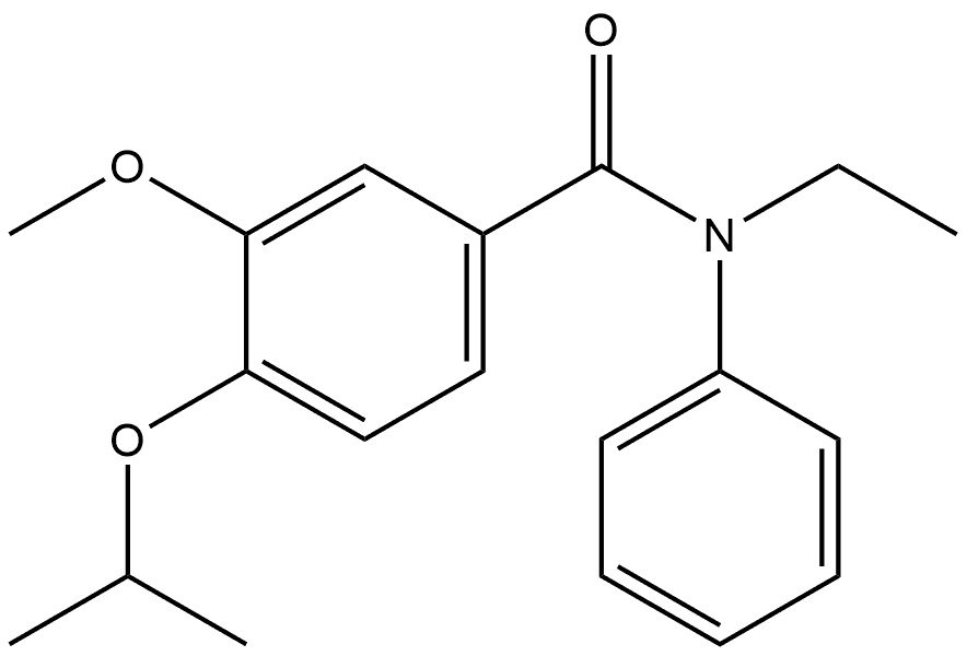 N-Ethyl-3-methoxy-4-(1-methylethoxy)-N-phenylbenzamide 结构式