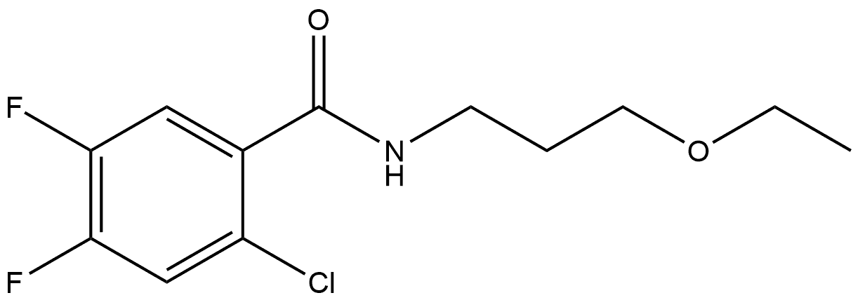 2-Chloro-N-(3-ethoxypropyl)-4,5-difluorobenzamide 结构式