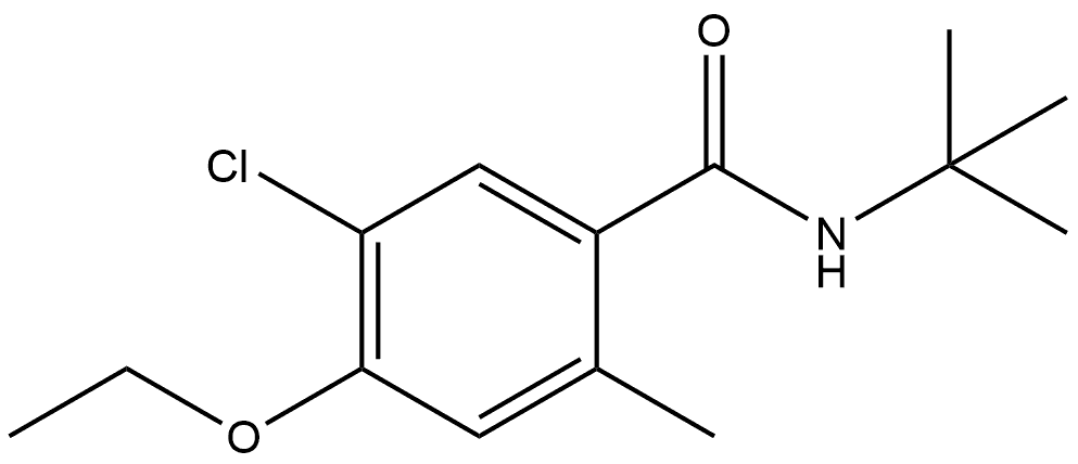 5-Chloro-N-(1,1-dimethylethyl)-4-ethoxy-2-methylbenzamide 结构式