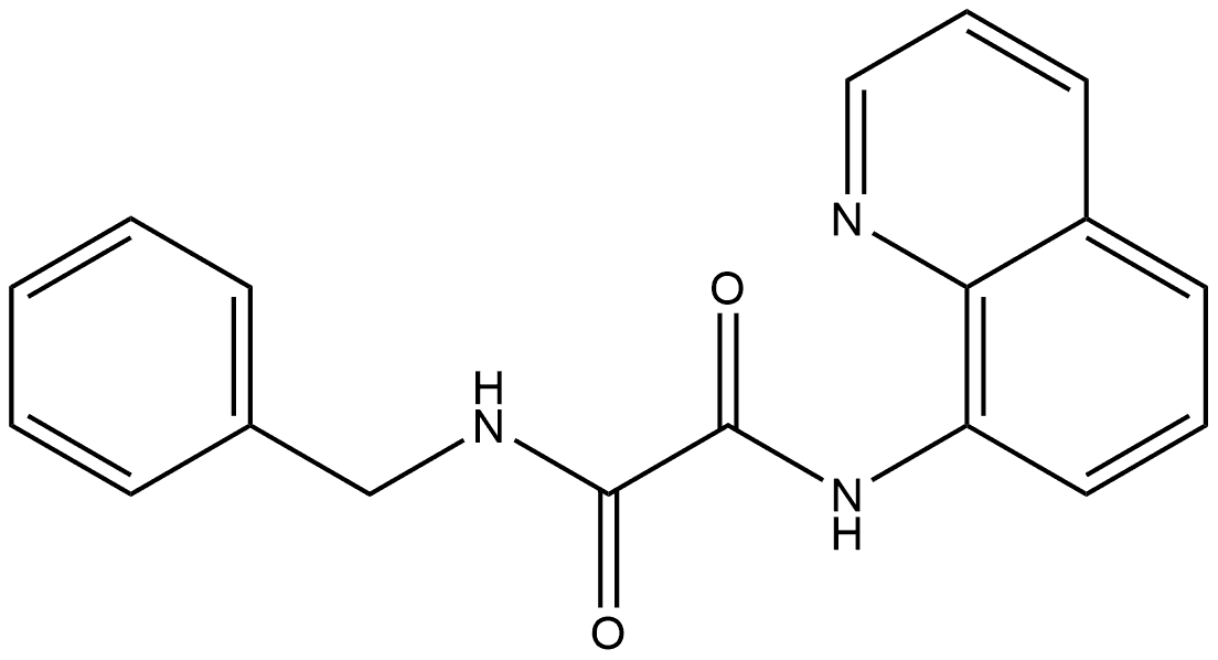 N1-(Phenylmethyl)-N2-8-quinolinylethanediamide 结构式