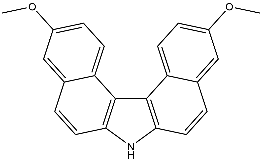 3,11-二甲氧基-7H-二苯并[C,G]咔唑 结构式