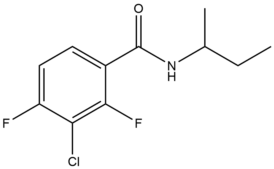 3-Chloro-2,4-difluoro-N-(1-methylpropyl)benzamide 结构式