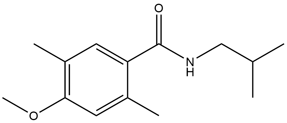 4-Methoxy-2,5-dimethyl-N-(2-methylpropyl)benzamide 结构式