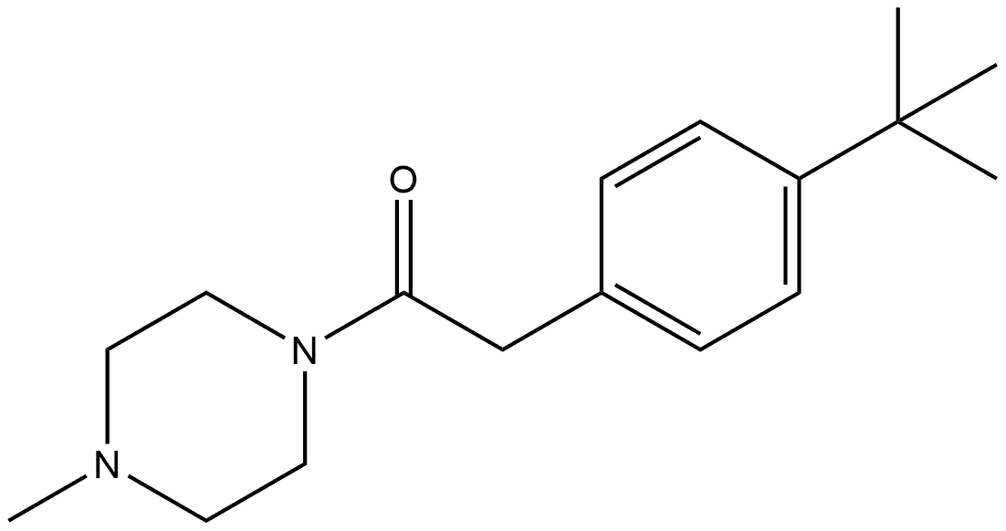 2-[4-(1,1-Dimethylethyl)phenyl]-1-(4-methyl-1-piperazinyl)ethanone 结构式