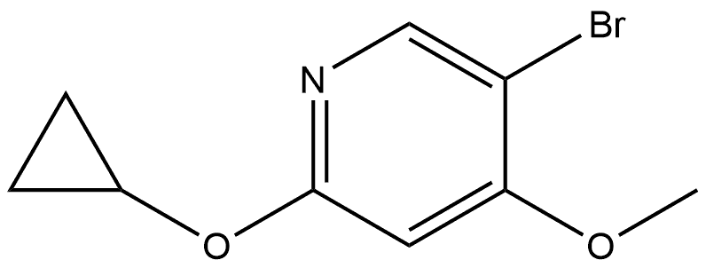 5-Bromo-2-(cyclopropyloxy)-4-methoxypyridine 结构式