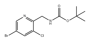 ((5-溴-3-氯吡啶-2-基)甲基)氨基甲酸叔丁酯 结构式