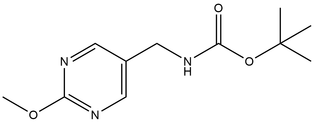 1,1-Dimethylethyl N-[(2-methoxy-5-pyrimidinyl)methyl]carbamate 结构式