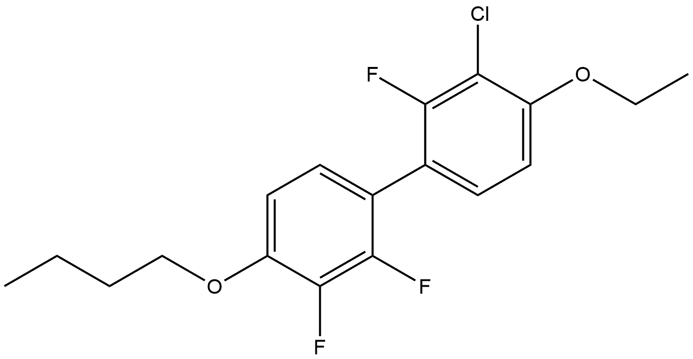 4-Butoxy-3'-chloro-4'-ethoxy-2,2',3-trifluoro-1,1'-biphenyl 结构式