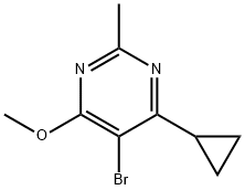 5-溴-4-环丙基-6-甲氧基-2-甲基嘧啶 结构式