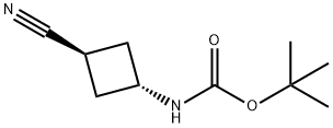 (反式-3-氰基环丁基)氨基甲酸叔丁酯 结构式