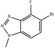 5-bromo-4-fluoro-1-methyl-1H-benzo[d][1,2,3]triazole 结构式