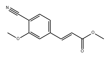 (E)-丙烯酸甲酯3-(4-氰基-3-甲氧基苯基) 结构式