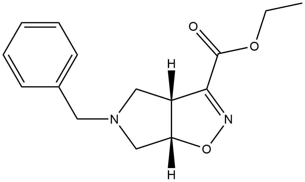 (3AR,6AS)-5-苄基-3-(1-乙氧基乙烯基)-3A,5,6,6A-四氢-4H-吡咯并[3,4-D]异恶唑 结构式
