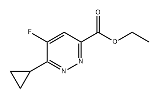 6-环丙基-5-氟哒嗪-3-羧酸乙酯 结构式