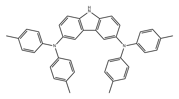 N3,N3,N6,N6-四对甲苯基-9H-咔唑-3,6-二胺 结构式