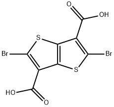 2,5-二溴-3,6-噻吩并[3,2-B]噻吩二甲酸98 结构式