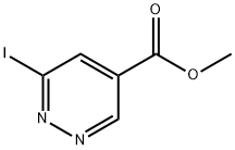 6-碘哒嗪-4-羧酸甲酯 结构式