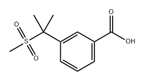 3-(2-(甲磺酰基)丙-2-基)苯甲酸 结构式