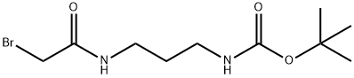 Carbamic acid, N-[3-[(2-bromoacetyl)amino]propyl]-, 1,1-dimethylethyl ester 结构式