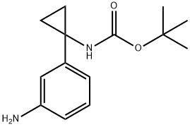 (1-(3-氨基苯基)环丙基)氨基甲酸叔丁酯 结构式