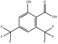 2-羟基-4,6-二氟苯甲酸 结构式