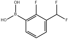 (3-(二氟甲基)-2-氟苯基)硼酸 结构式