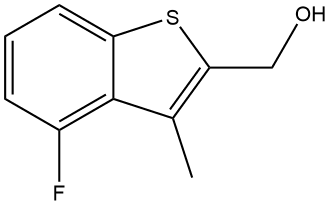 (4-fluoro-3-methyl-1-benzothiophen-2-yl)methanol 结构式