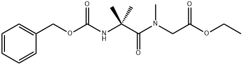 Glycine, 2-methyl-N-[(phenylmethoxy)carbonyl]alanyl-N-methyl-, ethyl ester (9CI) 结构式