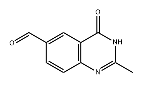 3,4-二氢-2-甲基-4-氧代-6-喹唑啉甲醛 结构式