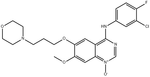 4-Quinazolinamine, N-(3-chloro-4-fluorophenyl)-7-methoxy-6-[3-(4-morpholinyl)propoxy]-, 1-oxide 结构式