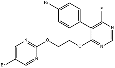 5-(4-溴苯基)-4-[2-[(5-溴-2-嘧啶基)氧基]乙氧基]-6-氟嘧啶 结构式