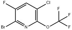2-Bromo-5-chloro-3-fluoro-6-(trifluoromethoxy)pyridine 结构式