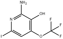 2-Amino-3-hydroxy-6-iodo-4-(trifluoromethoxy)pyridine 结构式