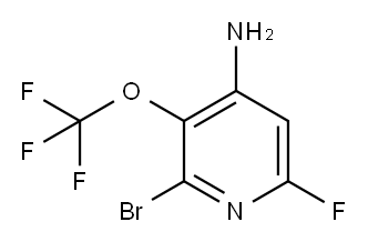 4-Amino-2-bromo-6-fluoro-3-(trifluoromethoxy)pyridine 结构式