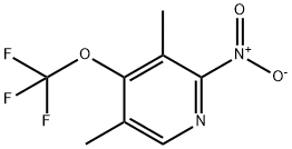 3,5-Dimethyl-2-nitro-4-(trifluoromethoxy)pyridine 结构式