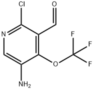 5-Amino-2-chloro-4-(trifluoromethoxy)pyridine-3-carboxaldehyde 结构式
