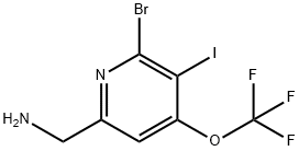 6-(Aminomethyl)-2-bromo-3-iodo-4-(trifluoromethoxy)pyridine 结构式