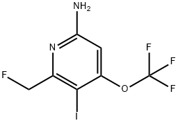 6-Amino-2-(fluoromethyl)-3-iodo-4-(trifluoromethoxy)pyridine 结构式