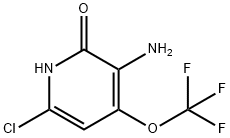 3-Amino-6-chloro-2-hydroxy-4-(trifluoromethoxy)pyridine 结构式