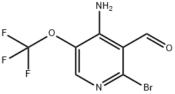 4-Amino-2-bromo-5-(trifluoromethoxy)pyridine-3-carboxaldehyde 结构式