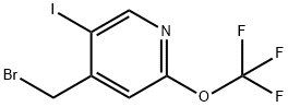 4-(Bromomethyl)-5-iodo-2-(trifluoromethoxy)pyridine 结构式